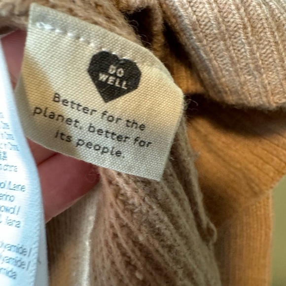 Madewell Women’s Quarter Zip Tan‎ Merino Wool Blend Sweater Size XXS - Picture 6 of 6